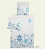Mako Satin Blumen Blau Mako Satin Blumen Blau